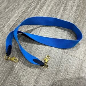 Blue Constance Shoulder Strap with Gold Clasps